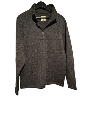 Red Head Brand Co. Men's Dark Gray Quarter-Button Knit Sweater. Size L.